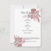 デュスキーピンクオーキッドお祝いオブライフフォトカード 招待状 (裏面)