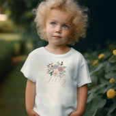 デュスキーピンクフローラお洒落かわいい脚本 ベビーTシャツ