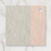 デュスキーピンクモダンブライダルシャワーありがとう フェイバータグ (裏面)