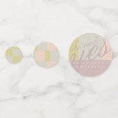 デュスキーピンクモダンブライダルシャワーサンキュークラシック コンフェッティ (正面)