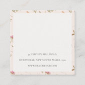 デュスキーピンクワイルドフラワークレストショッピング スクエア名刺 (裏面)