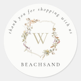 デュスキーピンクワイルドフラワークレストショッピング ラウンドシール