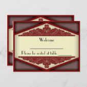 デュスキーピンクヴィンテージ、座席表葉書 ポストカード (正面/裏面)