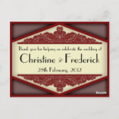 デュスキーピンクヴィンテージ、座席表葉書 ポストカード (裏面)