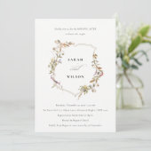 デュスキーピンク赤面ワイルドフラワークレストモーニングアフター 招待状 (スタンド正面)