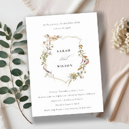 デュスキーピンク赤面ワイルドフラワークレストモーニングアフター 招待状