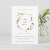 デュスキーピンク赤面ワイルドフラワークレストリハーサルディナー 招待状 (スタンド正面)