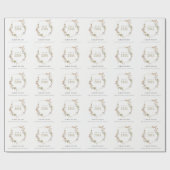 デュスキーピンク赤面ワイルドフラワークレスト卒業 ラッピングペーパー (フラット)