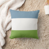 デュスキーブルーと春グリーン クッション (ブランケット)