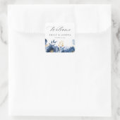 デュスキーブルー金ゴールドフローラ結婚ウェルカム スクエアシール (バッグ)