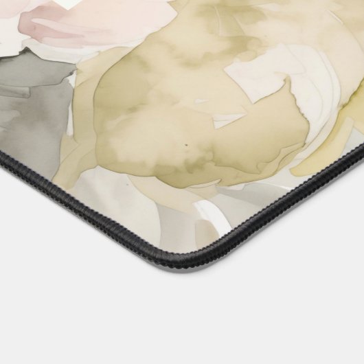 デュスキーモダン赤面牡丹ウォーター色フローラバンチ デスクマット (コーナー)