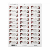 デュスキーレッドポインセチアフローラクリスマスアドレス ラベル (フルシート)