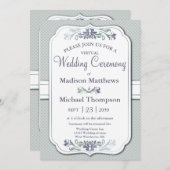 デュスキー水玉模様結婚ヴァーチャル結婚スの 招待状 (正面/裏面)