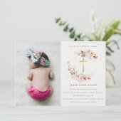 デュスキー秋マルサラフローラクロスフォトバプテスマ 招待状 (スタンド正面)