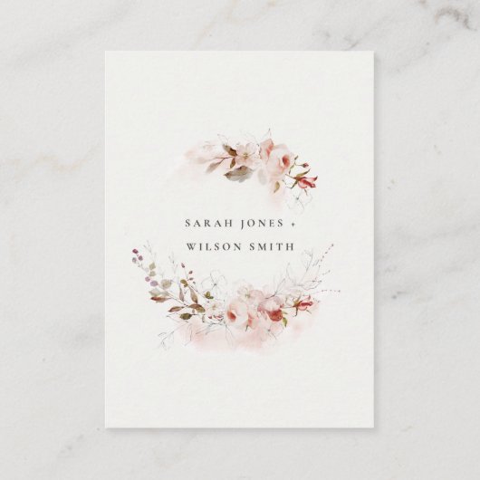 デュスキー秋マルサラフローラ結婚のギフトレジストリ エンクロージャーカード (裏面)