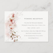 デュスキー秋マルサラ赤面フローラウェディングレセプション エンクロージャーカード (正面)