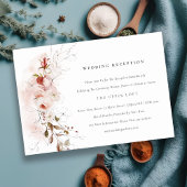 デュスキー秋マルサラ赤面フローラウェディングレセプション エンクロージャーカード