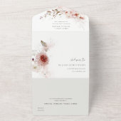 デュスキー秋マルサラ赤面フローラウォーター結婚カラー オールインワン招待状 (外側)