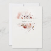 デュスキー秋マルサラ赤面フローラクロス《キリスト教》洗礼式や命名式 招待状 (裏面)