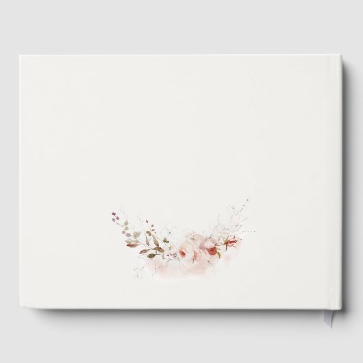 デュスキー秋マルサラ赤面フローラブライダルシャワー ゲストブック (裏面)