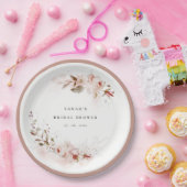 デュスキー秋マルサラ赤面フローラブライダルシャワー ペーパープレート (パーティー)