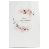 デュスキー秋マルサラ赤面フローラブライダルシャワー ミディアムペーパーバッグ (正面)