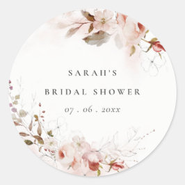 デュスキー秋マルサラ赤面フローラブライダルシャワー ラウンドシール