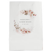 デュスキー秋マルサラ赤面フローラ結婚リース ミディアムペーパーバッグ (裏面)