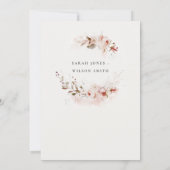 デュスキー秋マルサラ赤面フローラ結婚リース 招待状 (裏面)