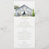 デュスキー素朴納屋周囲の庭ファームテーマ結婚ズメニュー メニュー (正面)