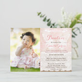 デュスキー色あせたピンクスペインののバプティスバウティスモ 招待状 (スタンド正面)