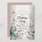 デュスキー花びらアンドソフトセレニティフローラ 招待状 (正面/裏面)