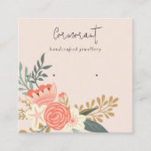 デュスキー赤面アンブロシアフローラスタッドイヤリングホルダー スクエア名刺 (正面)