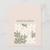 デュスキー赤面ミニマルレトロ結婚フローラ詳細 エンクロージャーカード (裏面)
