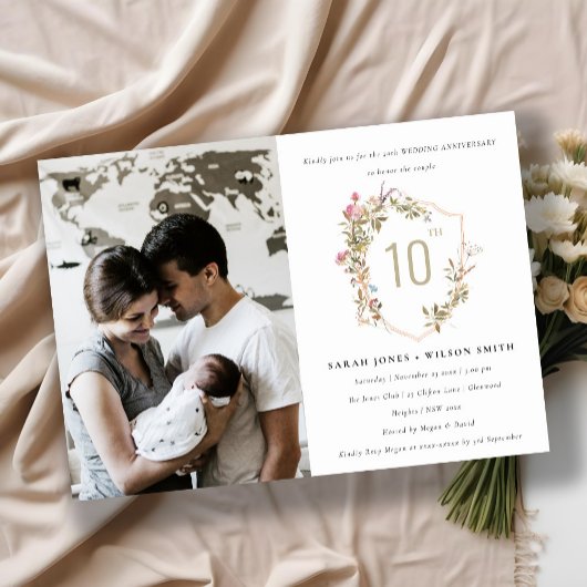 デュスキー赤面ワイルドフラワークレスト写真記念日 招待状