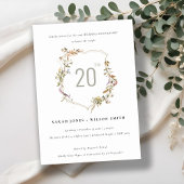 デュスキー赤面ワイルドフラワークレスト結婚の記念日 招待状