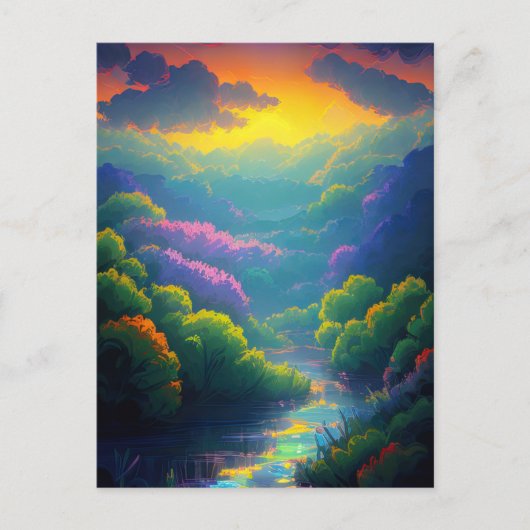 デュスクの森の魔法を受け入れる ポストカード (正面)