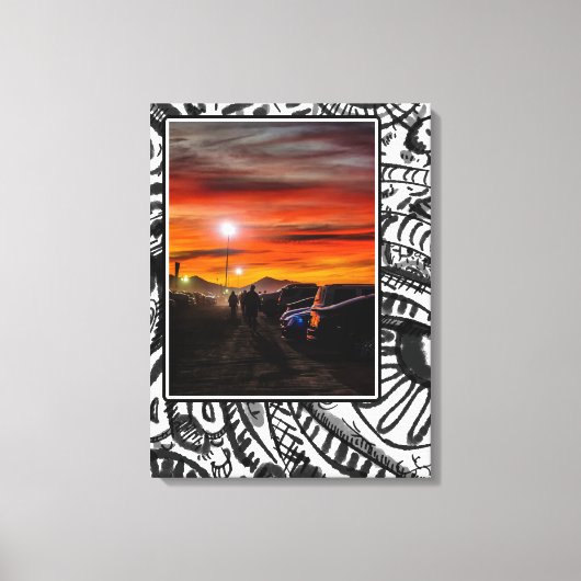 デュスクの駐車場 キャンバスプリント (正面)