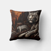 デュスクの鬱蒼とした森の中でベンガルの虎 クッション (裏面)