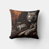 デュスクの鬱蒼とした森の中でベンガルの虎 クッション (正面)