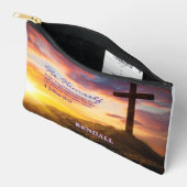 デュスクシルエットクロスバイブルパーソナライズされたバース アクセサリーポーチ (見開き)