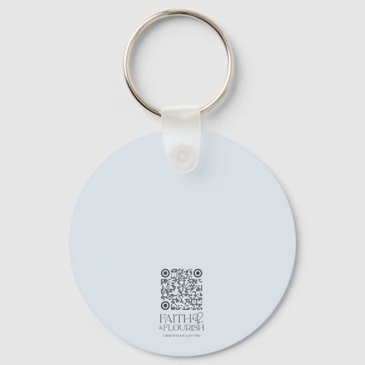 デュスクシルエットクロスバイブルパーソナライズされたバース キーホルダー (裏面)