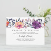 デュスクトゥルドーンパープルオレンジ結婚フローラ 招待状 (スタンド正面)