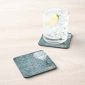 デュスクブルーホットエアバルーンスチームパンク手書き コースター (右側)