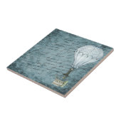 デュスクブルーホットエアバルーンスチームパンク手書き タイル (側面)