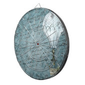 デュスクブルーホットエアバルーンスチームパンク手書き ダーツボード (正面右)