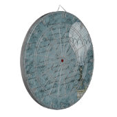 デュスクブルーホットエアバルーンスチームパンク手書き ダーツボード (正面左)