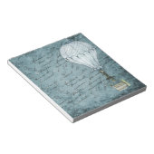 デュスクブルーホットエアバルーンスチームパンク手書き ノートパッド (アングル)