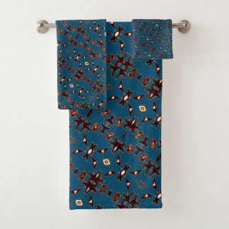 デュスクブルー先住民ラインアートタオルセット バスタオルセット