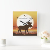 デュスクラウンド（大）壁時計でムース スクエア壁時計 (ホーム)